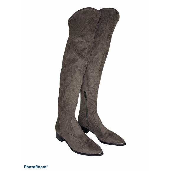 Marc Fisher LTD Over the Knee suade boot 7.5 brown‎ - Picture 1 of 7